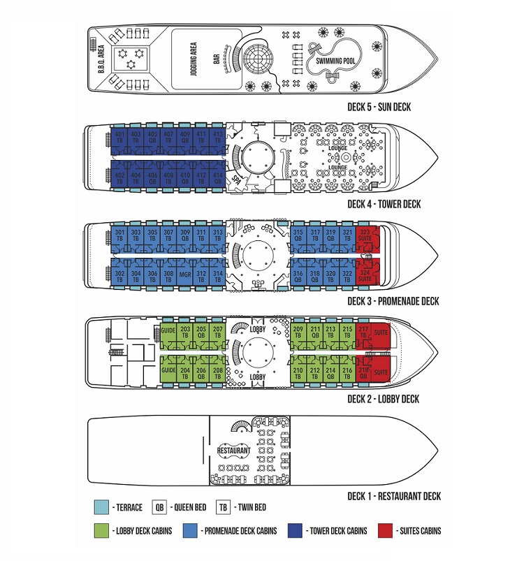 Sonesta Moon Goddess Nile River Cruise deck plan Sonesta Moon Goddess Nile River Cruise deck plan